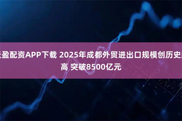 天盈配资APP下载 2025年成都外贸进出口规模创历史新高 突破8500亿元