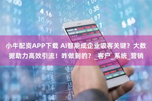 小牛配资APP下载 AI智能成企业吸客关键？大数据助力高效引流！咋做到的？_客户_系统_营销
